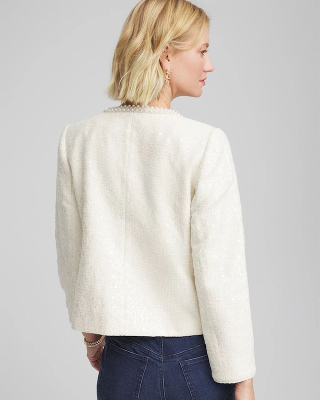 Pearl Trim Tweed Jacket - image 3